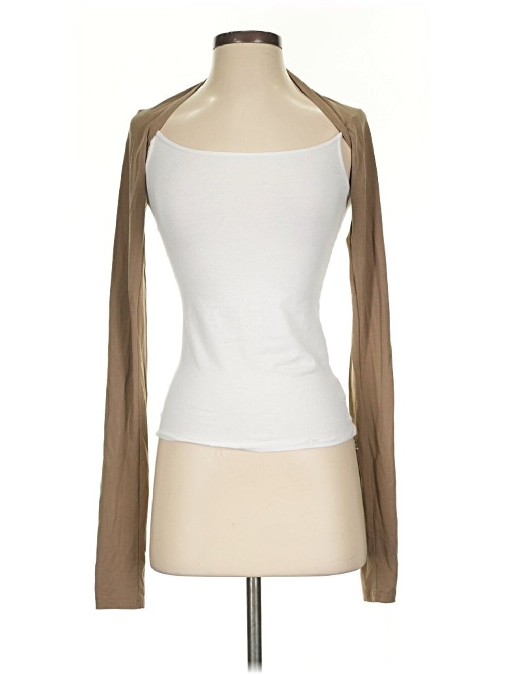 With Jean Lightweight Taupe Shrug Bolero